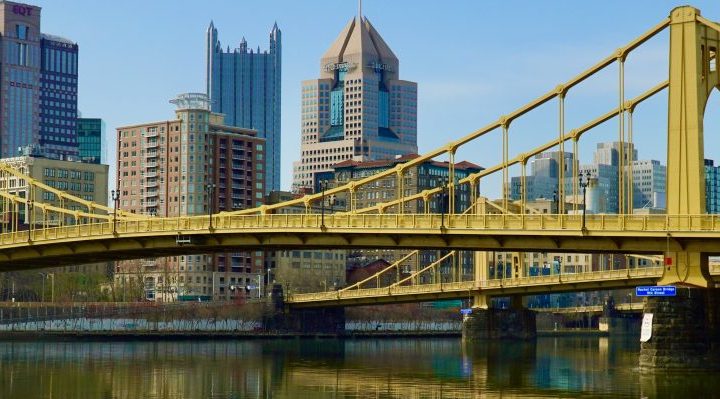 Opened, on June 17, 1926. Andy Warhol Bridge, also known as the Seventh Street Bridge, spans the Allegheny River in Downtown Pittsburgh. It is the only bridge in the United States named for a visual artist